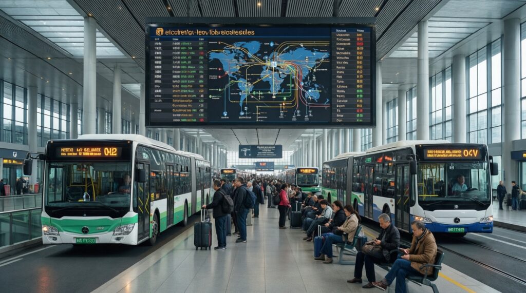 Общественный транспорт: обновление маршрутов, новые автобусы/трамваи и болевые точки пассажиров - иллюстрация